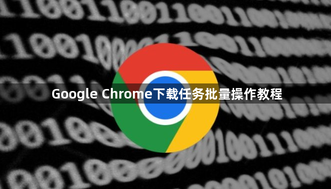 Google Chrome下载任务批量操作教程1