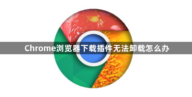 Chrome浏览器下载插件无法卸载怎么办1