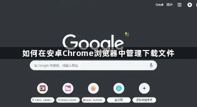 如何在安卓Chrome浏览器中管理下载文件1