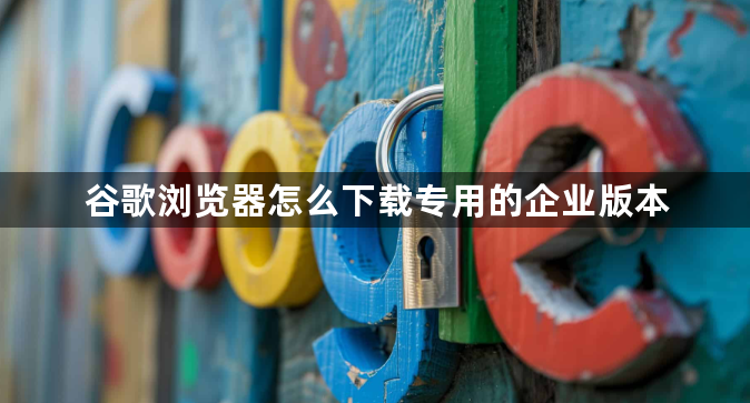 谷歌浏览器怎么下载专用的企业版本1