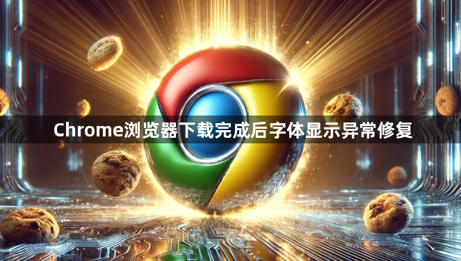 Chrome浏览器下载完成后字体显示异常修复1