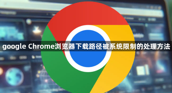 google Chrome浏览器下载路径被系统限制的处理方法1