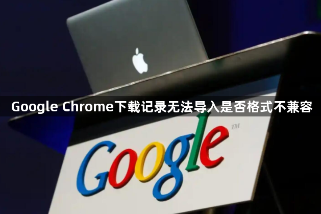 Google Chrome下载记录无法导入是否格式不兼容1