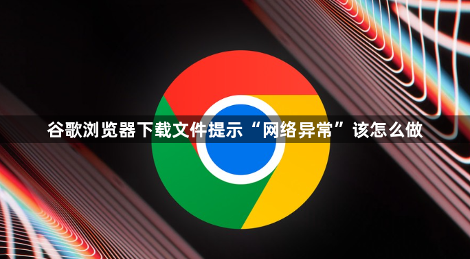谷歌浏览器下载文件提示“网络异常”该怎么做1