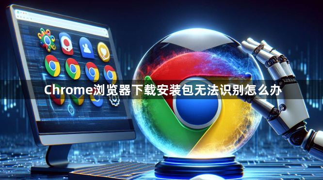 Chrome浏览器下载安装包无法识别怎么办1