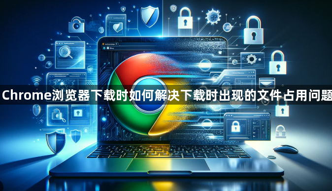 Chrome浏览器下载时如何解决下载时出现的文件占用问题1