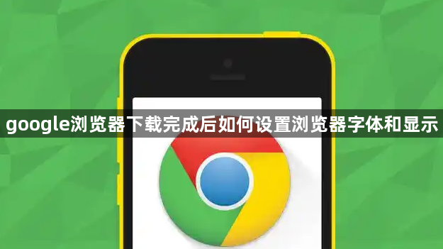 google浏览器下载完成后如何设置浏览器字体和显示1