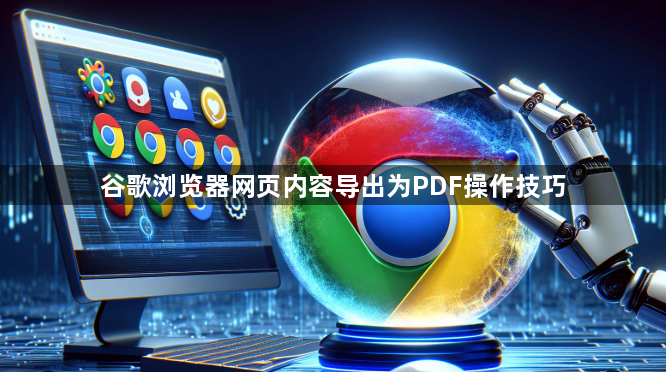 谷歌浏览器网页内容导出为PDF操作技巧1