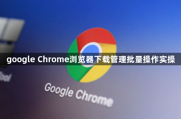 google Chrome浏览器下载管理批量操作实操1