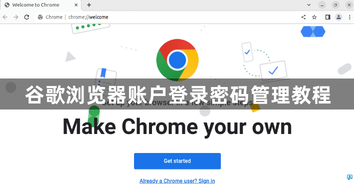 谷歌浏览器账户登录密码管理教程1
