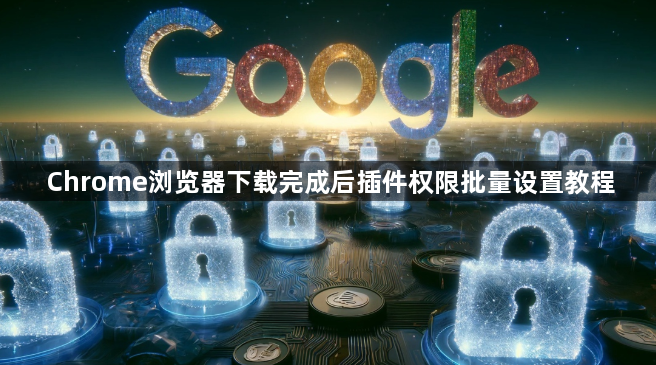 Chrome浏览器下载完成后插件权限批量设置教程1