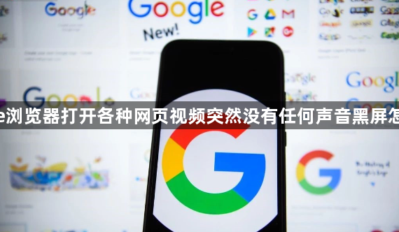 google浏览器打开各种网页视频突然没有任何声音黑屏怎么修复1