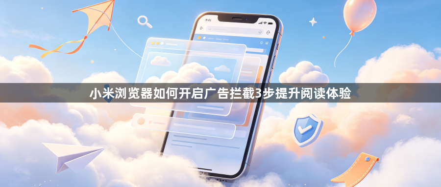 小米浏览器如何开启广告拦截3步提升阅读体验1