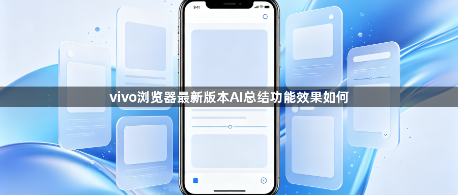 vivo浏览器最新版本AI总结功能效果如何1