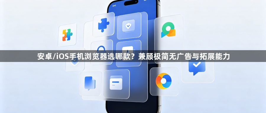 安卓/iOS手机浏览器选哪款?兼顾极简无广告与拓展能力1