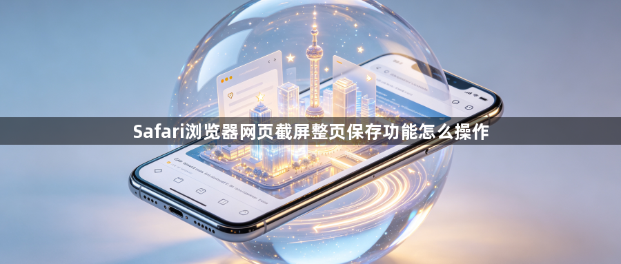 Safari浏览器网页截屏整页保存功能怎么操作1