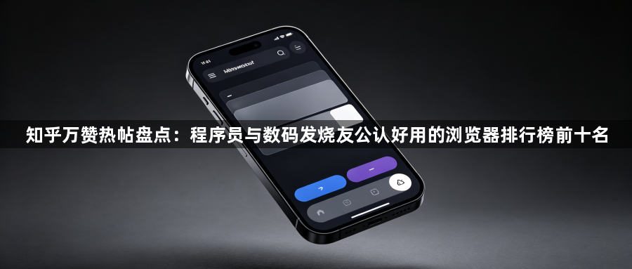 知乎万赞热帖盘点：程序员与数码发烧友公认好用的浏览器排行榜前十名1
