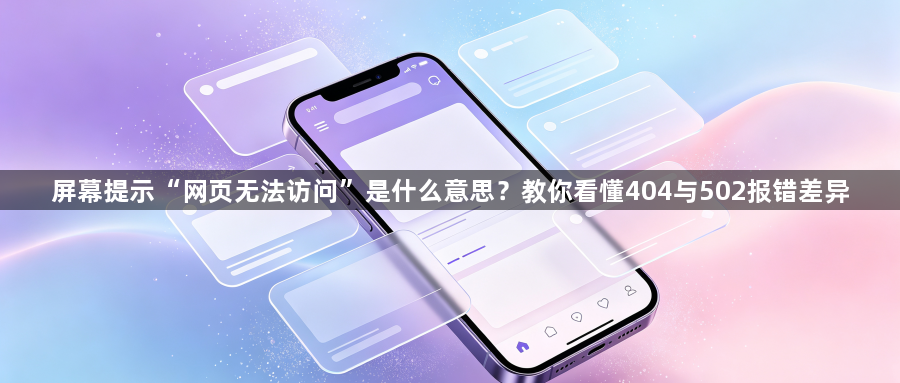 屏幕提示“网页无法访问”是什么意思？教你看懂404与502报错差异1