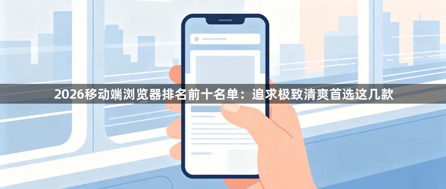2026移动端浏览器排名前十名单：追求极致清爽首选这几款1