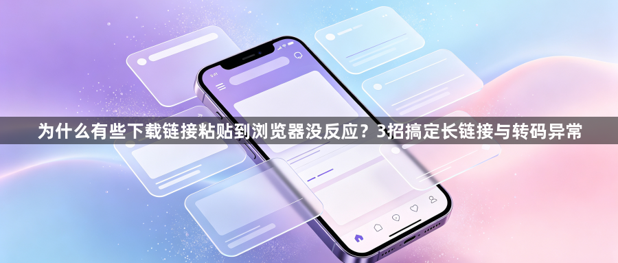 为什么有些下载链接粘贴到浏览器没反应？3招搞定长链接与转码异常1