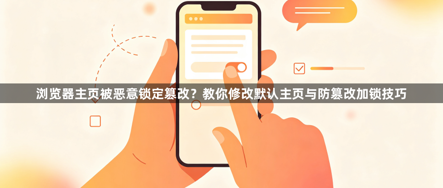 浏览器主页被恶意锁定篡改?教你修改默认主页与防篡改加锁技巧1