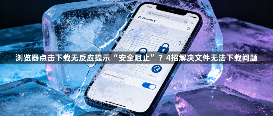 浏览器点击下载无反应提示“安全阻止”?4招解决文件无法下载问题1